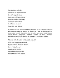  
Con la colaboración de 
Alma Ruth Livia Herrera Escudero 
Brenda Trujeque Enríquez 
Carlos Alberto Campos Almeyda 
Eduar