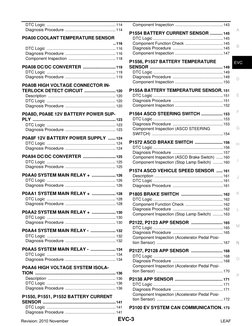 EVC-3
D
E
F
G
H
I
J
K
L
M
A
B
EVC
N
O
P
N
DTC Logic ............................................................. 114
Diagnos