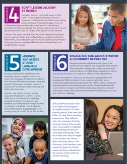 ADAPT LESSON DELIVERY  
AS NEEDED 
Exemplary teachers continually assess as they 
teach—observing and reflecting on learners’