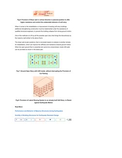Fig.6: Provision of Shear wall in vertical direction in planned position to offer 
higher resistance and control the undesira