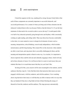 Strong 
 1 
pitch matching/tone  
 
 
 
I listed the sequence in this way, marking all as strong, because I truly believe t