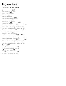 Beijo na Boca 
Introdução:  B D#m7 C#m7 F#7  
  
B               D#m7 
Olha um beijo na boca 
           C#m7 
Não é simplesm