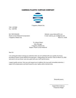 CABREZA PLASTIC CURTAIN COMPANY 
 
 
7 Sapphire, Makati City 
Tel# : 1257840 
Fax : 1165789