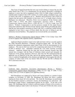 Case Law Update             Division of Workers’ Compensation Educational Conference
2007
The Court of Appeal found that the