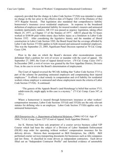 Case Law Update             Division of Workers’ Compensation Educational Conference
2007
expressly provided that the change