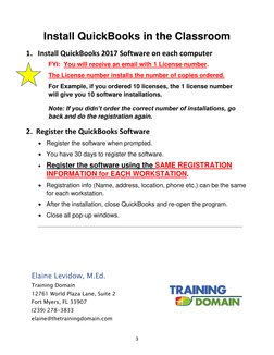 3 
 
Elaine Levidow, M.Ed. 
Training Domain 
12761 World Plaza Lane, Suite 2 
Fort Myers, FL 33907 
(239) 278-3833 
elaine@th