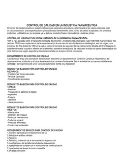 Control de Calidad en la Industria Farmacéutica | PDF | Calidad ...