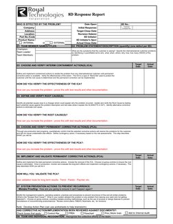 8D Response Report Template | PDF | Business | Computing And ...