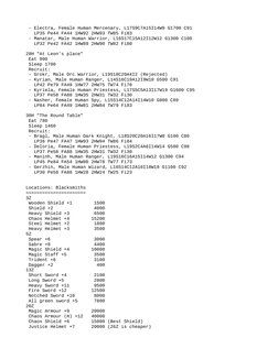 - Electra, Female Human Mercenary, L17S9C7A15I14W9 G1700 C91
   LP35 Pe44 FA44 1HW92 2HW93 TW85 Fi83
 - Manatar, Male Human