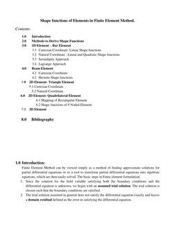 Shape Functions in Finite Element Method | PDF | Finite Element Method ...