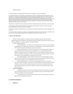 Multiple Disabilities.
3. The minimum degree of disability should be 40% in order to be eligible for any concessions/benefits