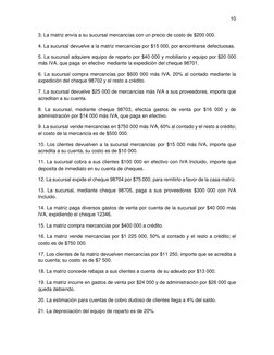 10 
 
3. La matriz envía a su sucursal mercancías con un precio de costo de $200 000.  
4. La sucursal devuelve a la matriz m