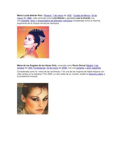 María Lucila Beltrán Ruiz  (Rosario, 7 de marzo de 1932 - Ciudad de México, 24 de 
marzo de 1996), más conocida como Lola Bel