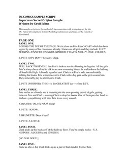 DC Comics Superman Script Sample | PDF | Leisure