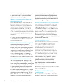 5
Artificial intelligence: Construction technology’s next frontier
as turnover, skill or labor shortages, and flaws in 
organ