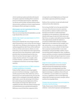 7
Artificial intelligence: Construction technology’s next frontier
strong track record of digitization are 50 percent 
more l