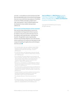 8
Jose Luis Blanco and Matt Parsons are partners 
in McKinsey’s Philadelphia office; Steffen Fuchs is a 
partner in the Dalla