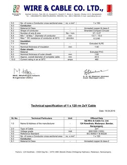 2xY Cable Technical Specifications | PDF | Electrical Conductor ...