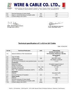 2xY Cable Technical Specifications | PDF | Electrical Conductor ...