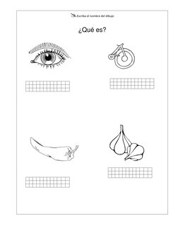 Escriba el nombre del dibujo 
 
¿Qué es?