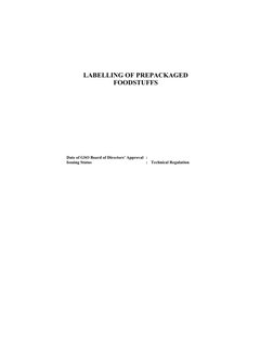 GSO 9/2013: Food Labeling Standards | PDF | Nutrition Facts Label | Foods