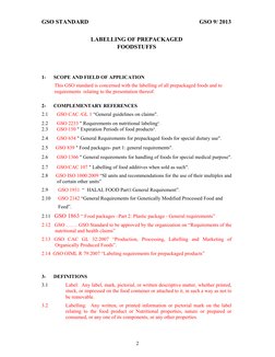 GSO 9/2013: Food Labeling Standards | PDF | Nutrition Facts Label | Foods