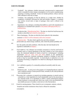 GSO 9/2013: Food Labeling Standards | PDF | Nutrition Facts Label | Foods