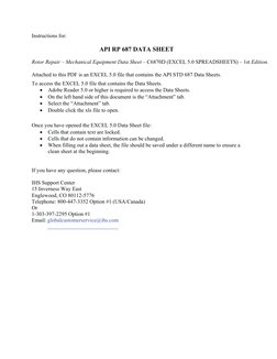 API RP 687 Rotor Repair Instructions | PDF