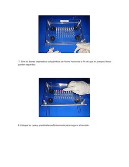 7. Gire las barras separadoras colocándolas de forma horizontal a fin de que los cuerpos llenos 
queden expuestos.