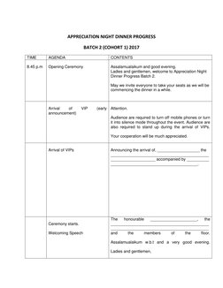 Annual Dinner Emcee Script | PDF | Leisure