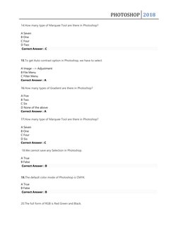 Question. Answer Using Photoshop Photoshop Exam Questions and Answers | PDF | Adobe Photoshop | Image ...