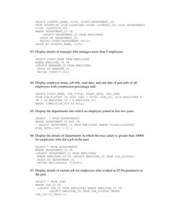 HR Schema SQL Practice Questions | PDF | Oracle Database | Information ...