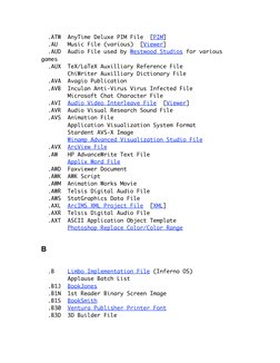 .ATW  AnyTime Deluxe PIM File  [PIM] 
  .AU   Music File (various)  [Viewer] 
  .AUD  Audio File used by Westwood Studios f