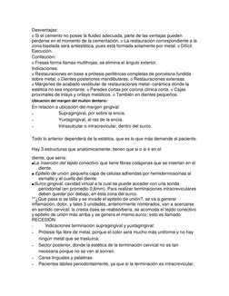 Desventajas: 
o Si el cemento no posee la fluidez adecuada, parte de las ventajas pueden 
perderse en el momento de la cement