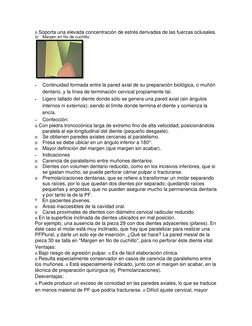 o Soporta una elevada concentración de estrés derivadas de las fuerzas oclusales. 
b) Margen en filo de cuchillo: 
 
• 
Conti