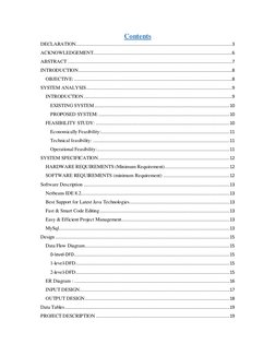 Contents 
DECLARATION........................................................................................................