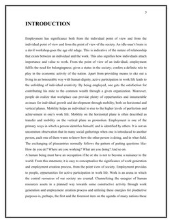 INTRODUCTION
Employment has significance both from the individual point of view and from the
individual point of view and fro