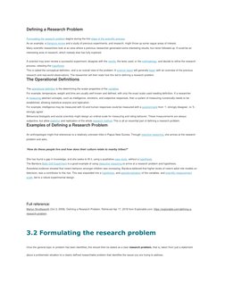 Defining a Research Problem 
Formulating the research problem b (https://explorable.com/research-paper-question)egins during