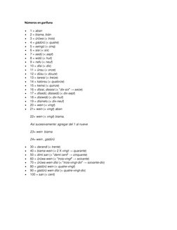 Numbers In Garifuna Números en Garífuna del 1 al 100 | PDF