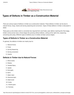 3/24/2018
Types of Defects in Timber as a Construction Material
https://theconstructor.org/building/types-of-defects-in-timbe
