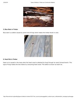 3/24/2018
Types of Defects in Timber as a Construction Material
https://theconstructor.org/building/types-of-defects-in-timbe
