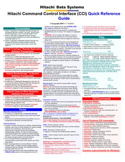 Hitachi Command Control Interface (CCI) Quick Reference Guide | PDF ...