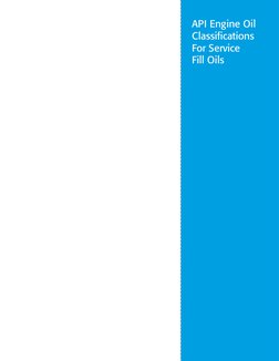 API Engine Oil 
Classifications 
For Service 
Fill Oils
