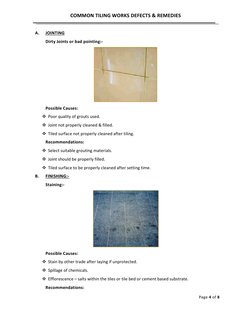 Tiling Defects and Solutions Guide | PDF | Tile | Adhesive