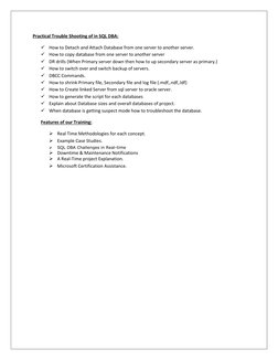 SQL Server DBA Training Guide | PDF | Business | Technology & Engineering