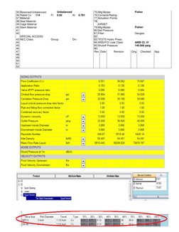 35  Balanced/Unbalanced:  
Unbalanced  
75  Mfg/Model:  
Fisher  
36  Rated Cv:  
114  
Fl:  0.92  
Xt:  0.781  
76  Contacts