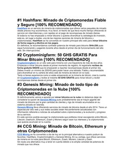 #1 Hashflare: Minado de Criptomonedas Fiable 
y Seguro [100% RECOMENDADO]
Hashflare es un servicio de minería de criptomone