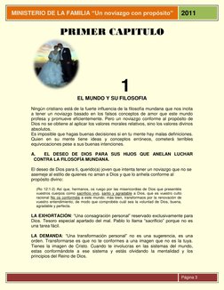 MINISTERIO DE LA FAMILIA “Un noviazgo con propósito” 
2011 
      
 
Página 3 
PRIMER CAPITULO 
        1 
EL MUNDO Y SU