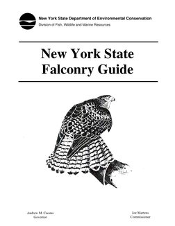 New York State Department of Environmental Conservation 
Division of Fish, Wildlife and Marine Resources 
New York State 
Fal