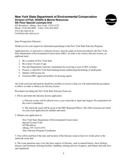 New York State Department of Environmental Conservation 
Division of Fish, Wildlife & Marine Resources 
5th Floor Special Lic